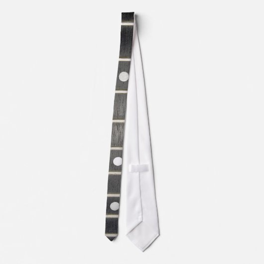 Banjo Strings Fretboard Musicians Necktie Stropdas (Achterkant)
