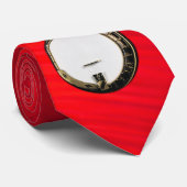 BANJO-STROPDAS-ON BRUSHED RED CHERRY STROPDAS (Opgerold)