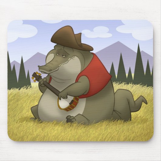 Banjo-Strummin’ Gator Mousepad Muismat (Voorkant)