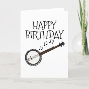 Banjo Verjaardag Kaart Banjoist Folk Musician