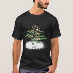 Banjo Vine Flowers artistieke geluidsmuziek T-shirt