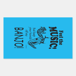 Banjo voelt de muziek rechthoekige Sticker