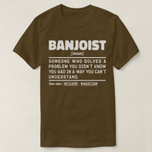 Banjoïst Noun Definition Cool Jazz Lover Sarcastic T-shirt