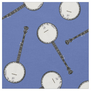 Banjos Muzikant Kamer Decor Blauw Stof