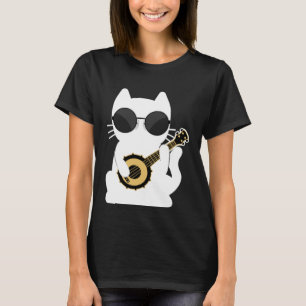 Banjospeler Cat Banjo Banjo Banjo T-shirt