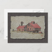Bank Barn & Windmill Briefkaart (Voorkant / Achterkant)