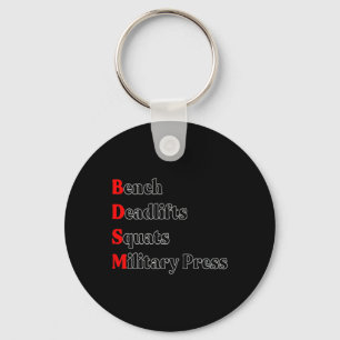 Bank Deadlift Squat Militaire Druk Bodybuilding G Sleutelhanger