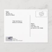 Bank op met Sneeuw Bedekte Heuvel Bedankt Ansichtk Briefkaart (Achterkant)