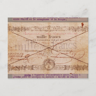 Bankbiljet van 1000 frank van 8 Floreal, An X Briefkaart