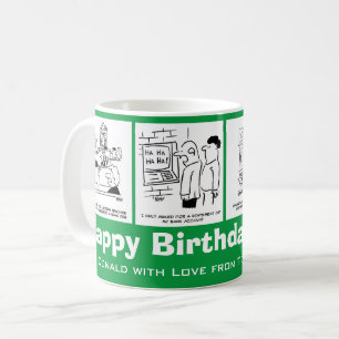 Banken, bankiers en Cartoons. grappig Koffiemok