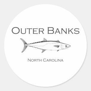 Banken North Carolina King Makreel Ronde Sticker