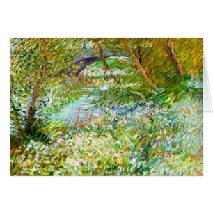 Banken van het schilderij van Seine Pont Clichy Va