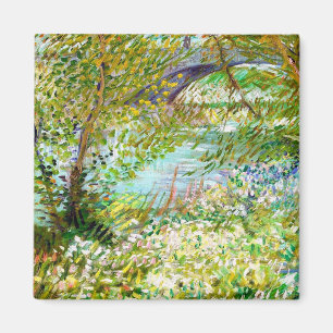 Banken van het schilderij van Seine Pont Clichy Va Magneet