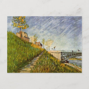 Banken van Seine, Pont de Clichy, door Vincent van Briefkaart