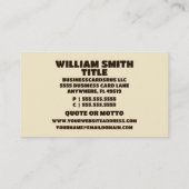 Banker bank kluis visitekaartje (Achterkant)