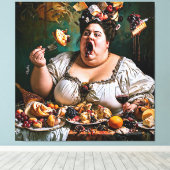 "Banket van Chaos" Surrealistisch Kleurrijk Kunstw Canvas Afdruk (Insitu (Houten vloer))