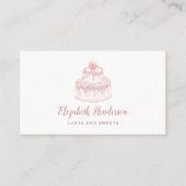 Banketbakkerij White Rose Gold Glitter Drips Cake Visitekaartje (Voorkant)