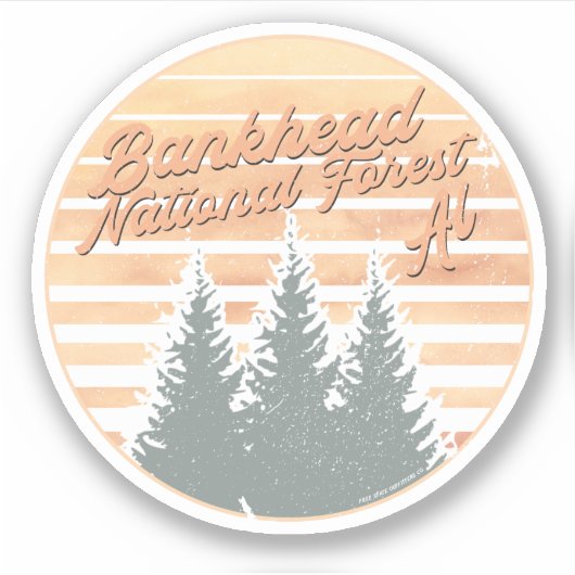 Bankhead National Forest  Treeline Sticker (Voorkant)