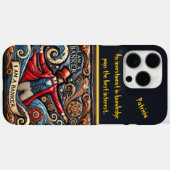 Bankier-Thema Intricatieve Leren Kunst Case-Mate iPhone Case (Achterkant (horizontaal))