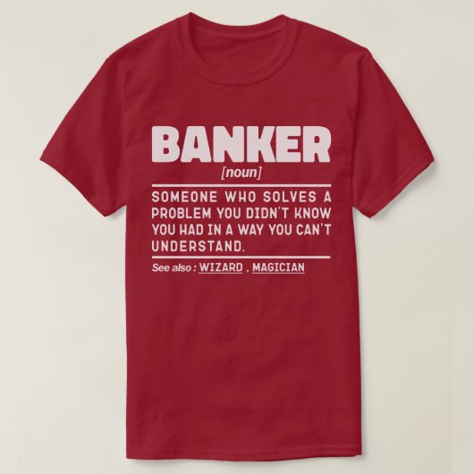 Bankier Zelfstandig naamwoord Definitie Management T-shirt (Design voorkant)