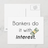 Bankiers doen het! briefkaart (Voorkant / Achterkant)