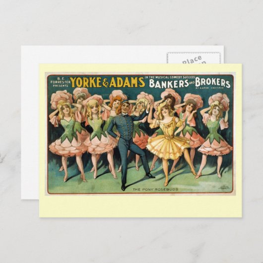 Bankiers en Brokers Theater Poster Briefkaart (Voorkant / Achterkant)