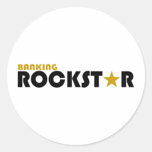 Banking Rockstar Ronde Sticker