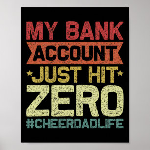 Bankrekening Net Nul Geslagen Cheer Vader - Trots Poster