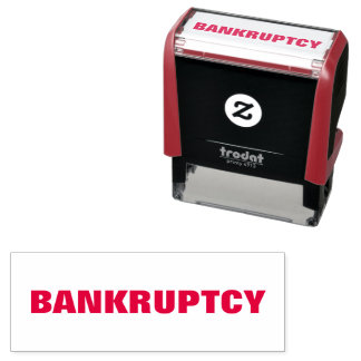 BANKRUPTCY Business Default Red Self-Inking Stamp Zelfinktende Stempel