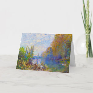 Banks of The Seine in Autumn Claude Monet art Kaart