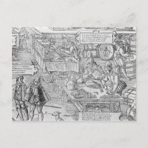 Bankscène Briefkaart