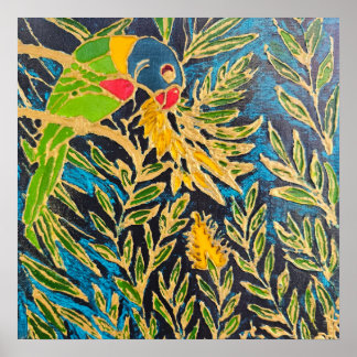 Banksia Lorikeet – Impression d'art d'oiseau austr