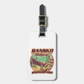 Bankso België naar Snowboard logo Bagagelabel (Voorkant verticaal)