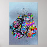 Banksy Bokshandschoenen Poster, Banksy Graffiti St