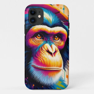 Banksy DJ Monkey Gorilla Chimp Art Print iPhone 11 Hoesje