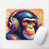 Banksy DJ Monkey Gorilla Chimp Art Print Muismat (Met muis)