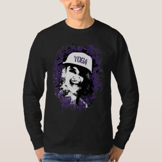 Banksy stijl yogi in yogamateriaal Pet T-shirt