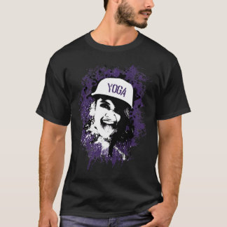 Banksy stijl yogi in yogamateriaal Pet T-shirt