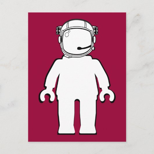 Banksy Style Astronaut Minifig Briefkaart (Voorkant)
