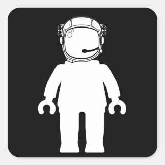 Banksy Style Astronaut Minifig Vierkante Sticker