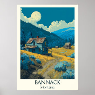 Bannack Montana Ghost Town Winterkunst Poster