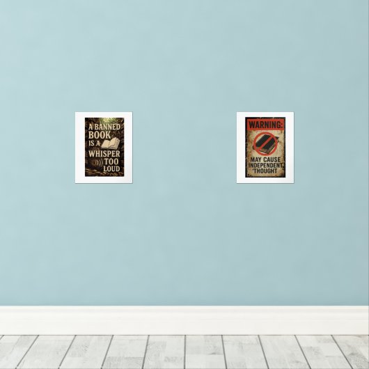 Banned book art set (Houten vloer)