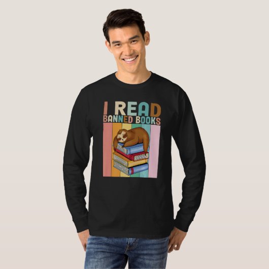 Banned Books Bookworm I Read Banned Books T-shirt (Voorkant volledig)