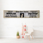 BANNER 12' x 2,5' - NIEUWS PAPIERRETIMENT - FOTO (Insitu)