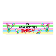 BANNER 12 X 48" BIRTHDAY PARTIJ - INVOER NAAM