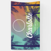 Banner Afstuderen tropische palmboom (Verticaal)