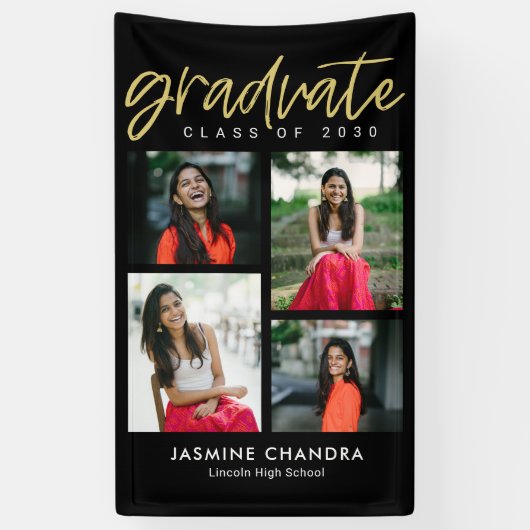 Banner Afstuderen voor Cool EDITABLE-KLEUR (Verticaal)