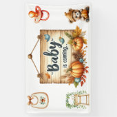 Banner-Autumn Baby shower Banner-3 x 5 ft Spandoek (Verticaal)