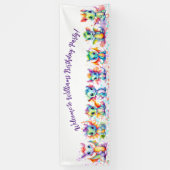 Banner Baby Dragon Verjaardagsfeestje (Verticaal)