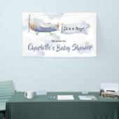 Banner Baby shower vliegtuig (Beurs)